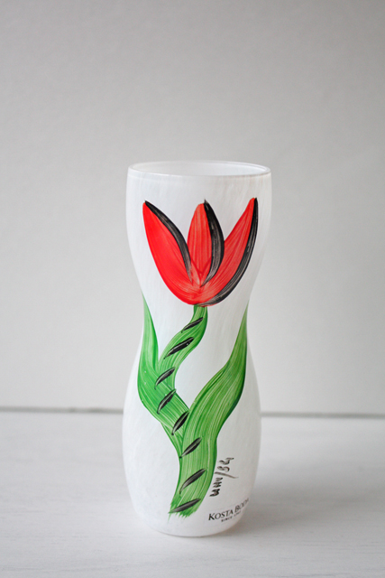 花瓶 コスタボダ Kosta Boda 大と小2点 北欧雑貨 スウェ－デン 北欧