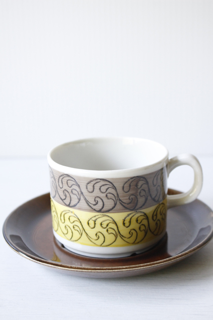 北欧 ヴィンテージ＊Gefle ゲフレ Cleo カップトリオセット 2セット 