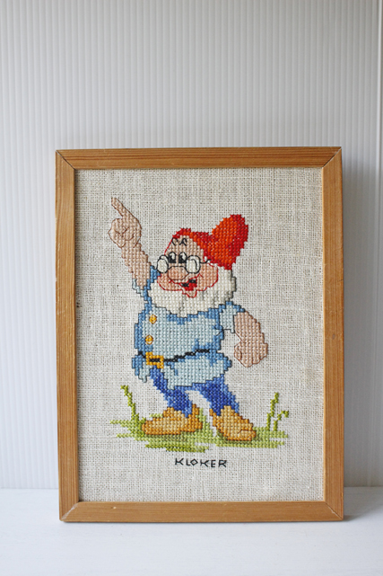 白雪姫　刺繍　タペストリー　ヴィンテージ レトロ　ディズニー PetaPeta北欧雑貨ショップ＞＞北欧ヴィンテージ＞＞リネン＞＞白雪姫と