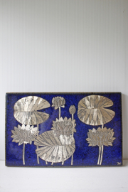 北欧ヴィンテージ/GUSTAVSBERG/陶板の壁掛け/睡蓮の花/SOLD OUT