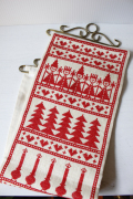 【クリスマス】北欧ヴィンテージ/刺繍の壁掛け/クリスマスモチーフ尽くし/SOLD OUT