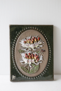 北欧ヴィンテージ/jie gantofta社/陶板の壁掛け/白いお花/SOLD OUT