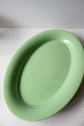 北欧ヴィンテージ/Royal Copenhagen /オーバルプレート/Ursula/ウワスラ/ライトグリーン（中）/SOLD OUT