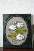jie gantofta社/陶板の壁掛け/白いハスの花/SOLD OUT