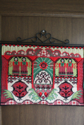 北欧の手仕事/スウェーデン製/ツヴィスト刺繍/ヴィンテージ壁掛け