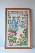 北欧ヴィンテージ/手刺繍/フラワーガーデン/SOLD OUT