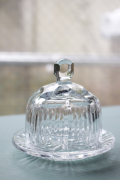 北欧ヴィンテージ/ガラスの蓋つき付き器/キラキラカッティング/SOLD OUT