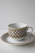 北欧ヴィンテージ/Royal Copenhagen/カップ＆ソーサー/ペールブルー×ブラウンモチーフ/SOLD OUT