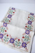 北欧ヴィンテージ/刺繍クロス/フラワーモチーフ/SOLD OUT