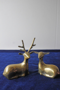 北欧ヴィンテージ/真鍮/ハンドメイドオブジェ/鹿のカップル/SOLD OUT