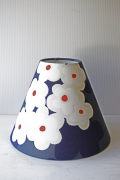 北欧照明/ランプシェード/アルメダール/ネイビー×ホワイトフラワーモチーフ/SOLD OUT