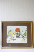 北欧ヴィンテージ/Bjorn Wiinblad/額絵（イラスト）/冬/SOLD OUT