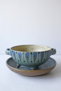 北欧ヴィンテージ/DYBDAHL/デコレーションボウル/足つきお香立て/ブルー/SOLD OUT