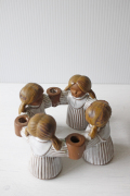 ドイツヴィンテージ/キャンドルホルダー/4人の少女が輪になって/SOLD OUT