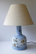 北欧ヴィンテージ/Royal Copenhagen/テーブルランプ/パステルブルー×フラワー