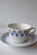 北欧ヴィンテージ/Lyngby Porcelain/ティーカップ＆ソーサー/ドロップ/SOLD OUT