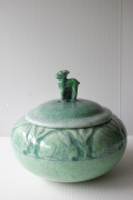 北欧ヴィンテージ/ROYAL DOULTON/蓋つき入れ物/小鹿/エメラルドグリーン/SOLD OUT