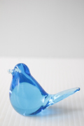 北欧ヴィンテージ/スウェーデン製/ガラスのオブジェ/青い小鳥/SOLD OUT