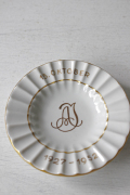 北欧ヴィンテージ/Lyngby Porcelain/アイボリーホワイト豆皿/ノベルティ/No.3