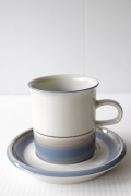北欧ヴィンテージ/ARABIA/Uhtua/カップ&ソーサー/ブルーグレー/No.4/SOLD OUT