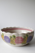 フランス製/スカラップボウル/ハンドペイントのお花/Φ20cm/SOLD OUT