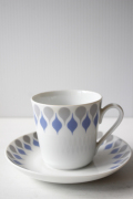 北欧ヴィンテージ/Lyngby Porcelain/カップ＆ソーサー/ドロップ