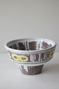北欧ヴィンテージ/LAHOLM/足つきボウル/ダイヤの幾何学模様/SOLD OUT