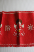 北欧ヴィンテージ/手刺繍クロス/天使の女の子