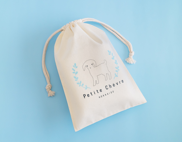 子やぎのコットン巾着
