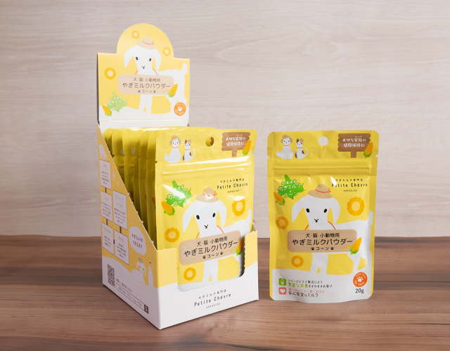 北海道産やぎミルクパウダー コーン（犬猫小動物用）200g