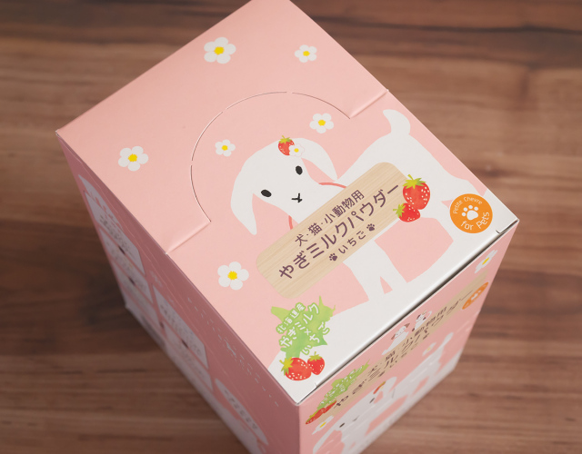 北海道産やぎミルクパウダー いちご（犬猫小動物用）200g