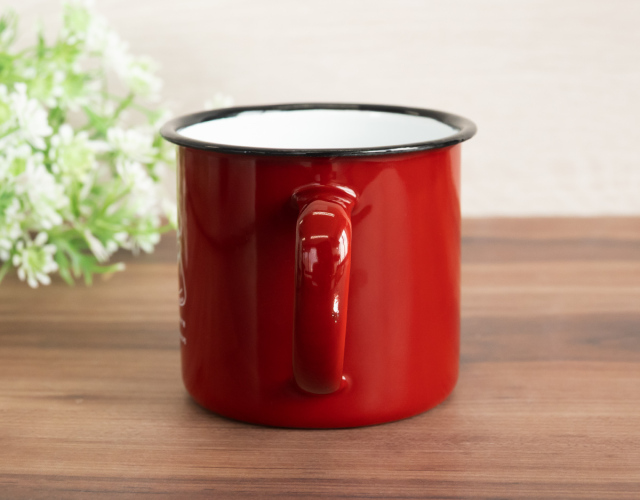 【ハイジコラボ】プティのホーローマグカップ 赤