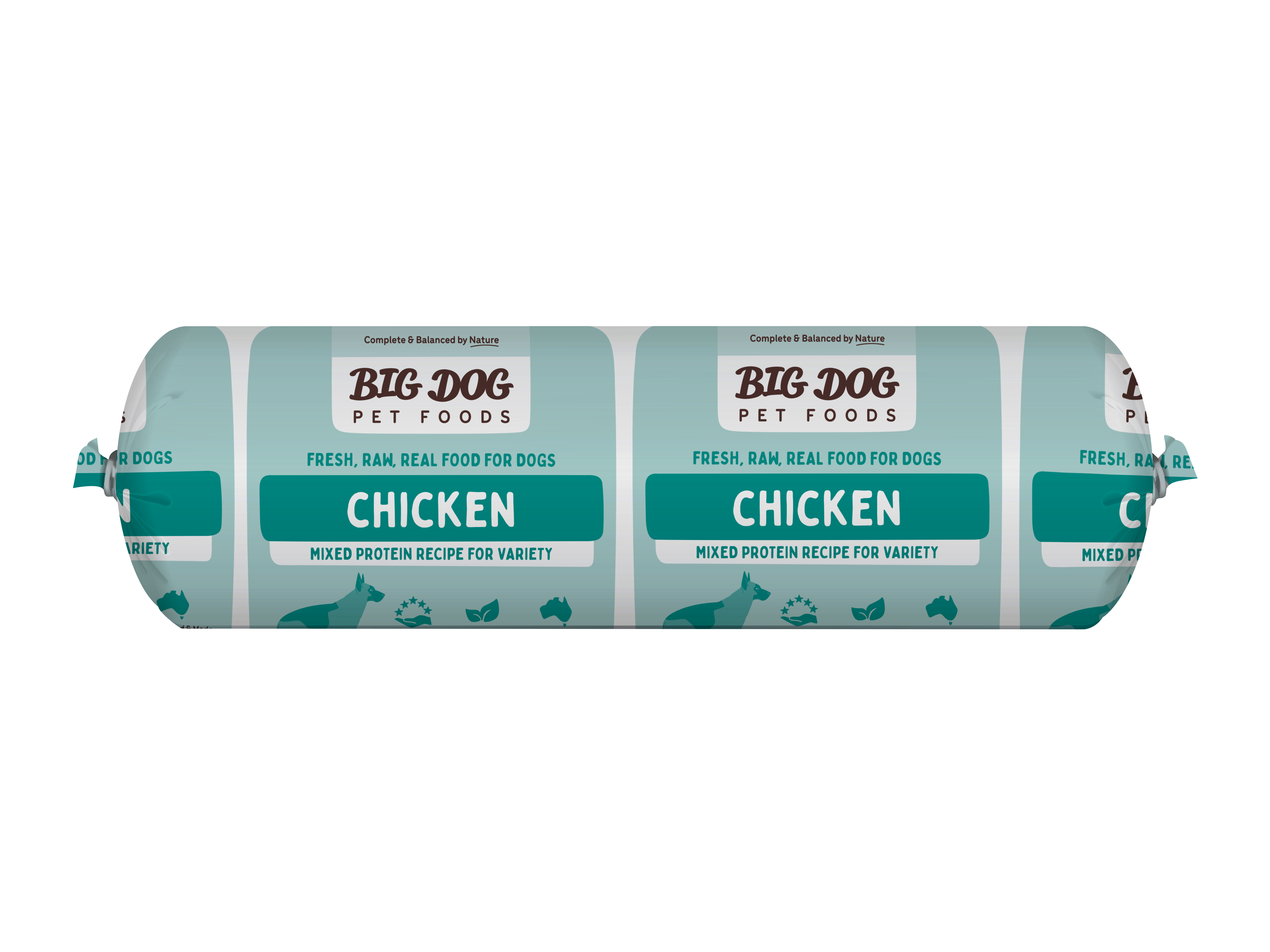 ビッグドッグ・冷凍生食【チキン】2キロ ロール　鳥インフルエンザにより在庫切れ