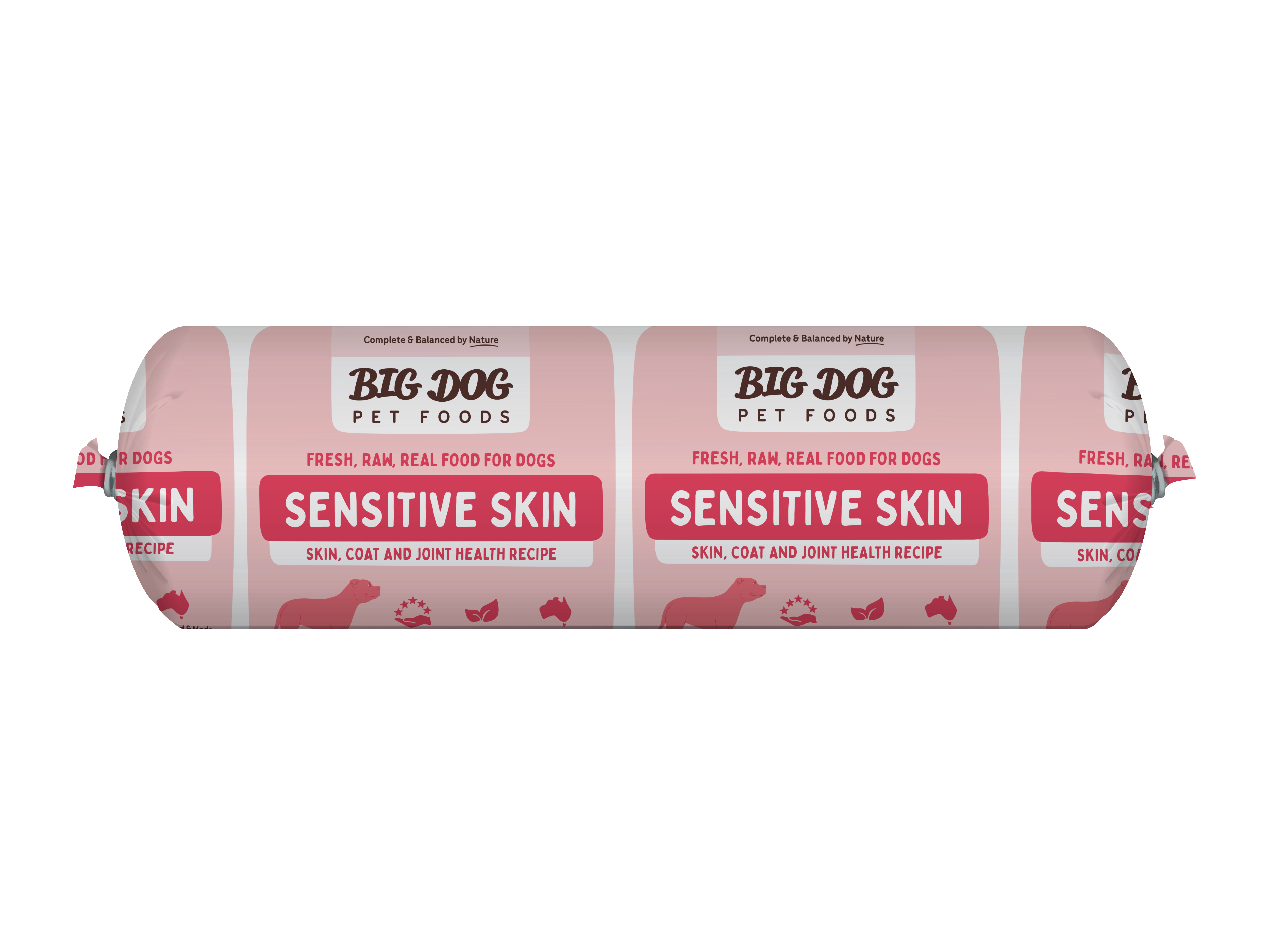 ビッグドッグ・冷凍生食【敏感肌用】[２キロ　ロール]　鳥インフルエンザにより在庫切れ