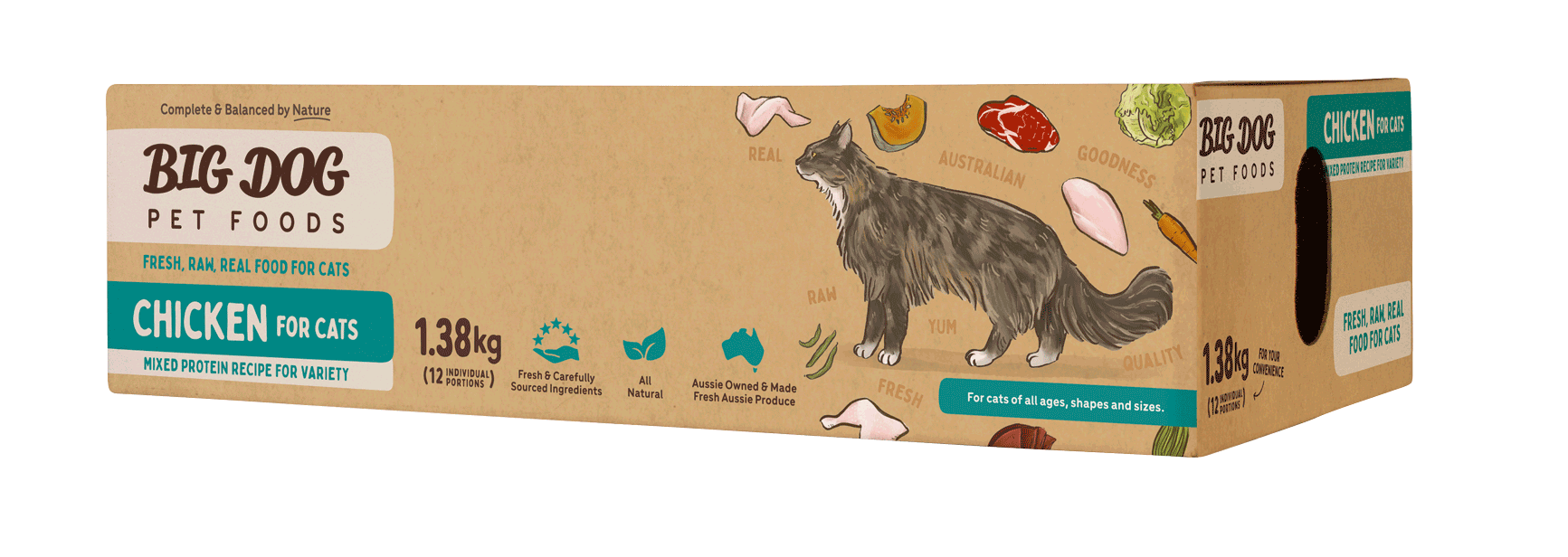 猫用ビッグドッグ・冷凍生食【チキン】[12枚入パック]　鳥インフルエンザにより在庫切れ