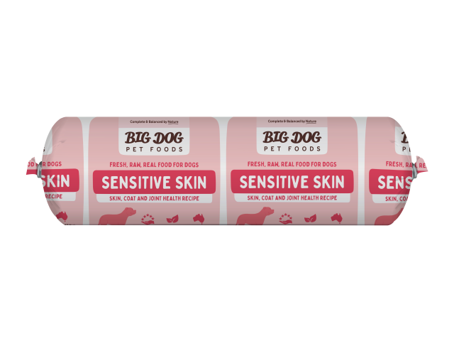 ビッグドッグ・冷凍生食【敏感肌用】[２キロ　ロール]　鳥インフルエンザにより在庫切れ
