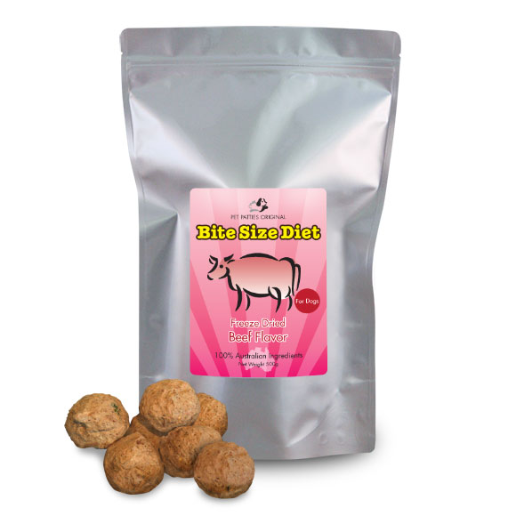 ペットパティース小粒サイズ・フリースドライ生食【ビーフ】
