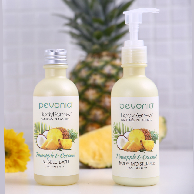 ボディ　リニュー　パイナップル＆ココナツ　ボディモイスチャライザー　バブルバス　セット