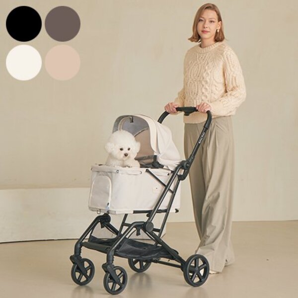 ペットカート ベージュ アルミニウムフレーム ペットカート｜ミリミリライト アルファ｜コムペット（compet）
