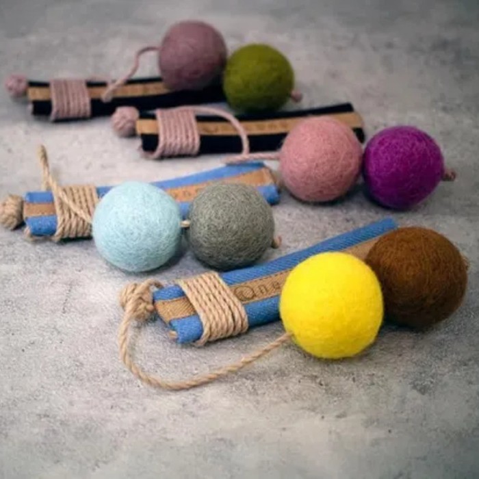 【necono】コロコロボールの猫じゃらし ダブルボール