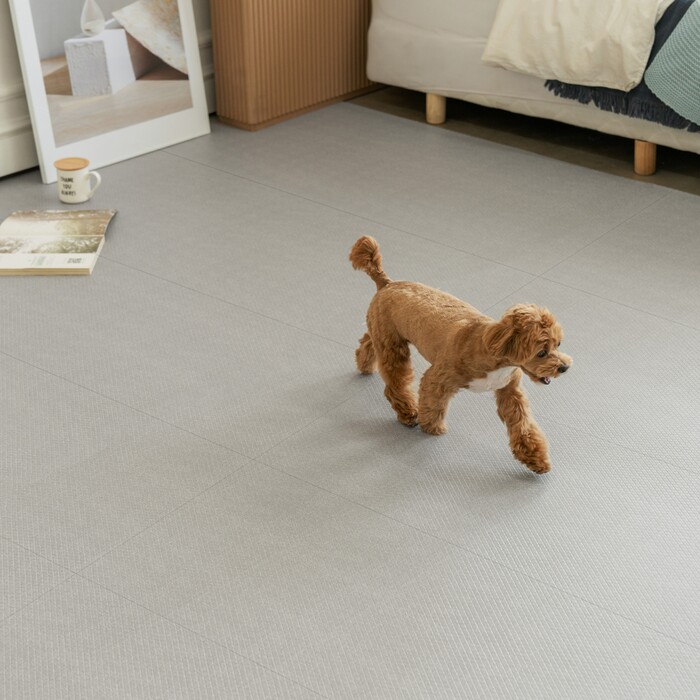 dfang　ペットプレイマット 【厚さ5mm 幅140cm】　ヴィンテージグレージュ