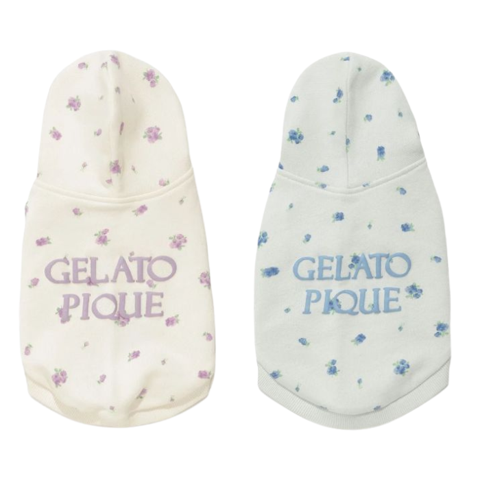 gelato pique　フラワー柄裏毛フーディー