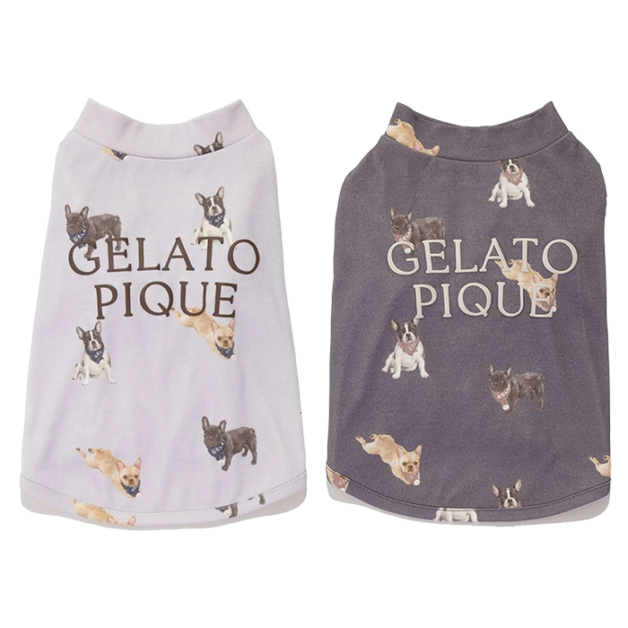 【gelato pique】フレンチブルドッグ柄カットソープルオーバー