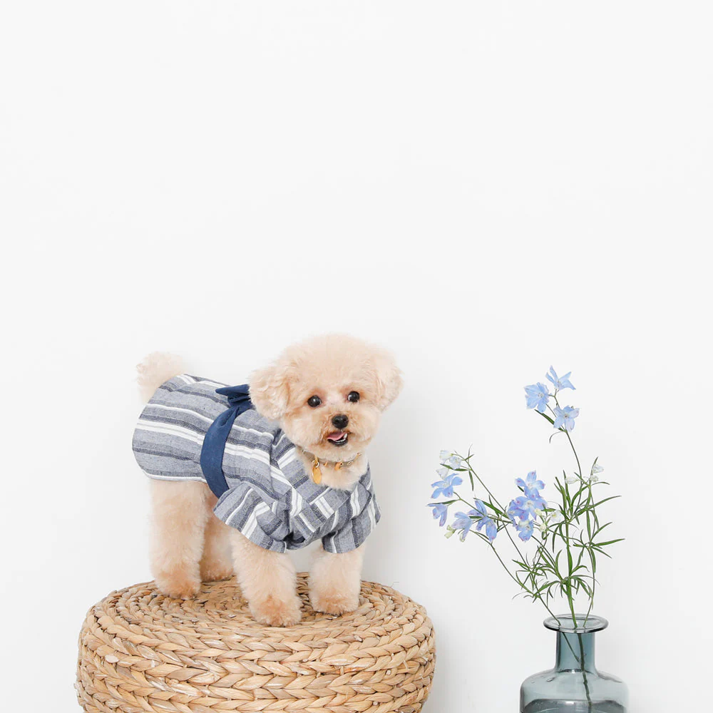 冷感ネイビーストライプ浴衣