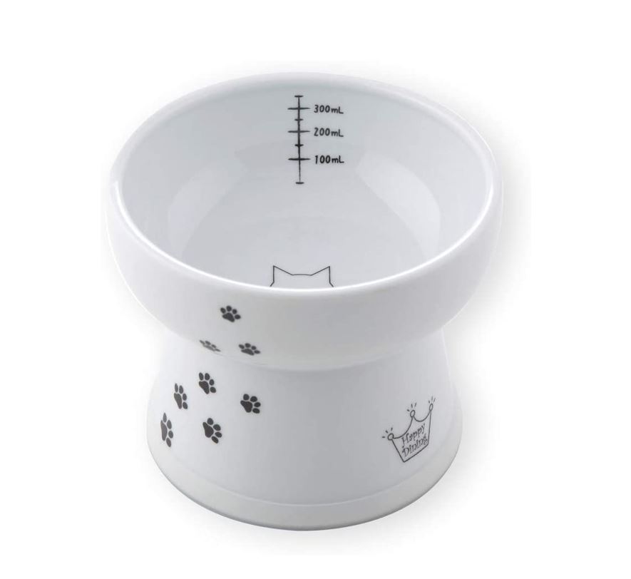 【猫壱】猫と葉っぱ柄　ウォーターボウル 350ml 猫壱】猫と葉っぱ柄 ウォーターボウル 350ml 猫壱】猫と葉っぱ柄