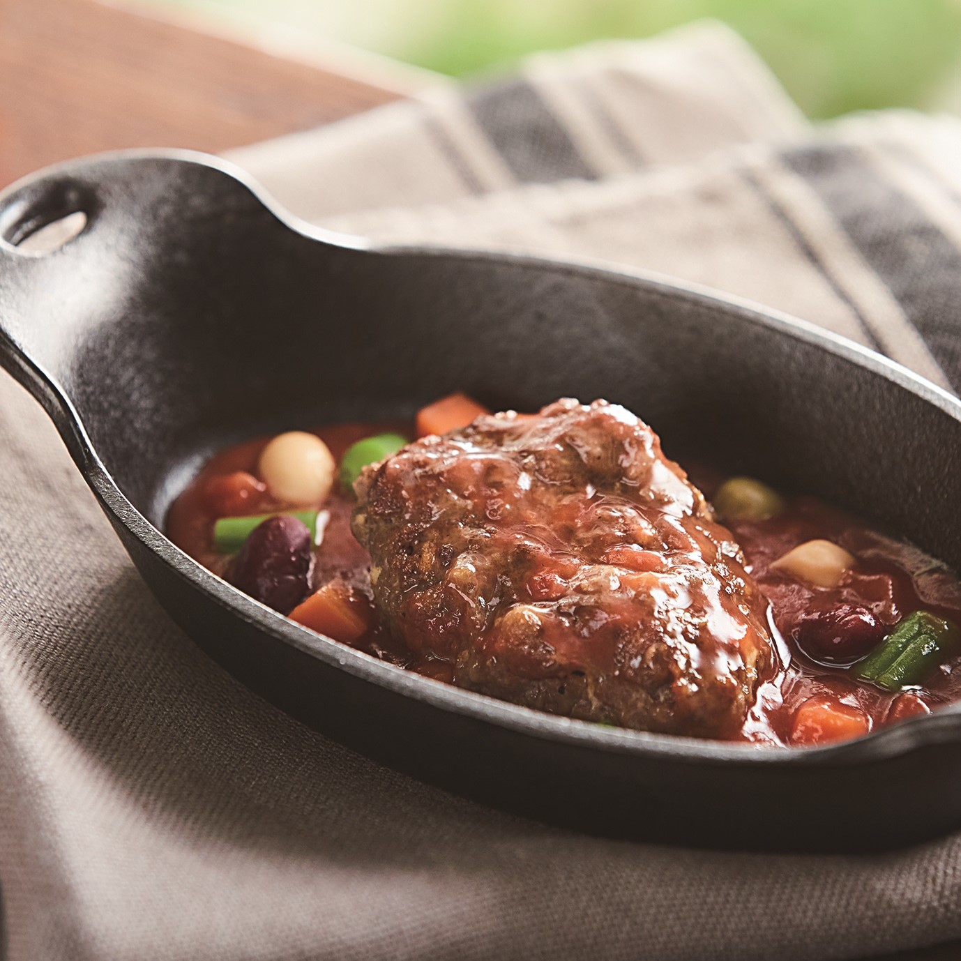 【eugreen】Premium Dish　馬肉とトマトの煮込みハンバーグ