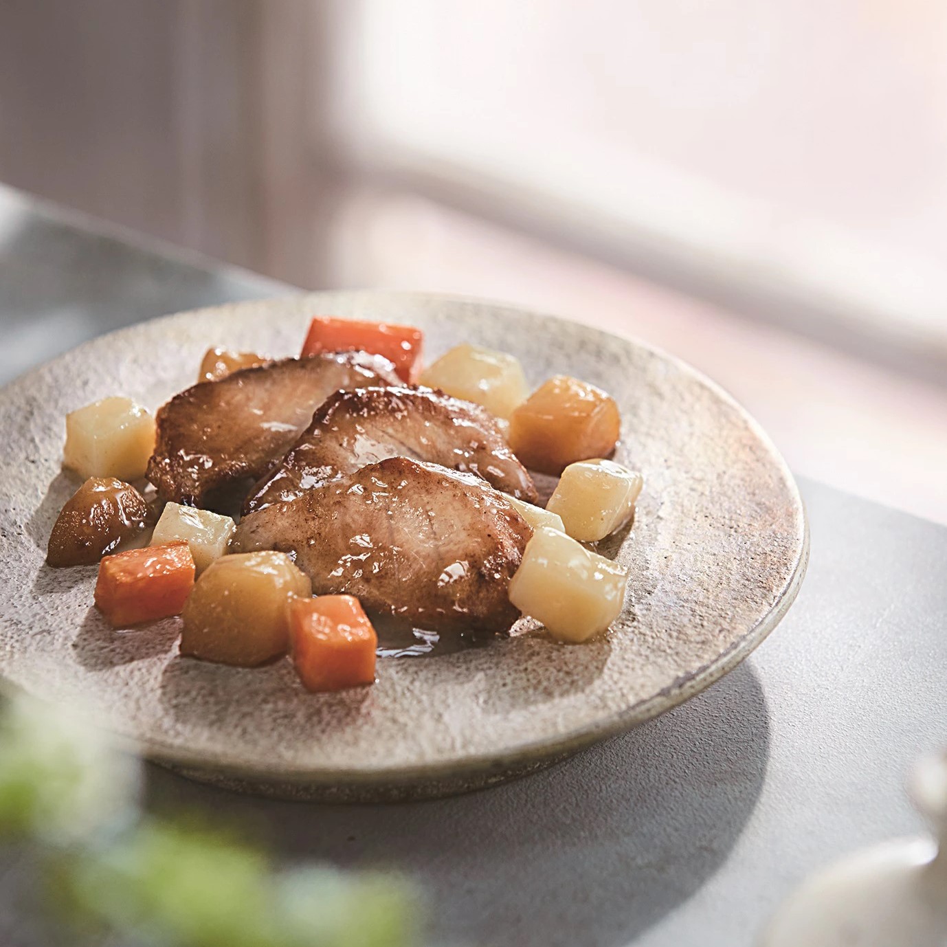 【eugreen】Premium Dish　鮪のステーキ 野菜のソテー煮