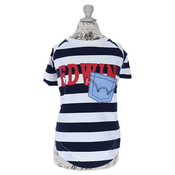 EDWIN デニムポケットボーダーTシャツ