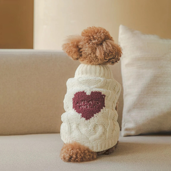 gelato pique ジェラートピケ ハートアランハイネックプルオーバー 犬 gelato pique ハートアランハイネックプルオーバー Pets-first
