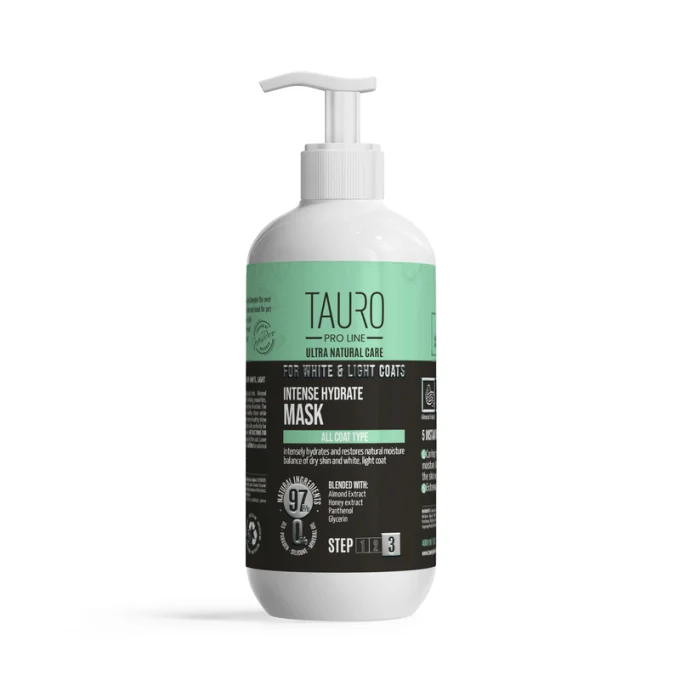 TAURO  PRO LINE  ホワイト保湿マスク（白い被毛の犬猫用） 400ml